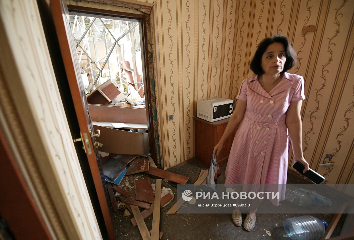 Последствия ударов ВСУ по Калининскому району Донецка