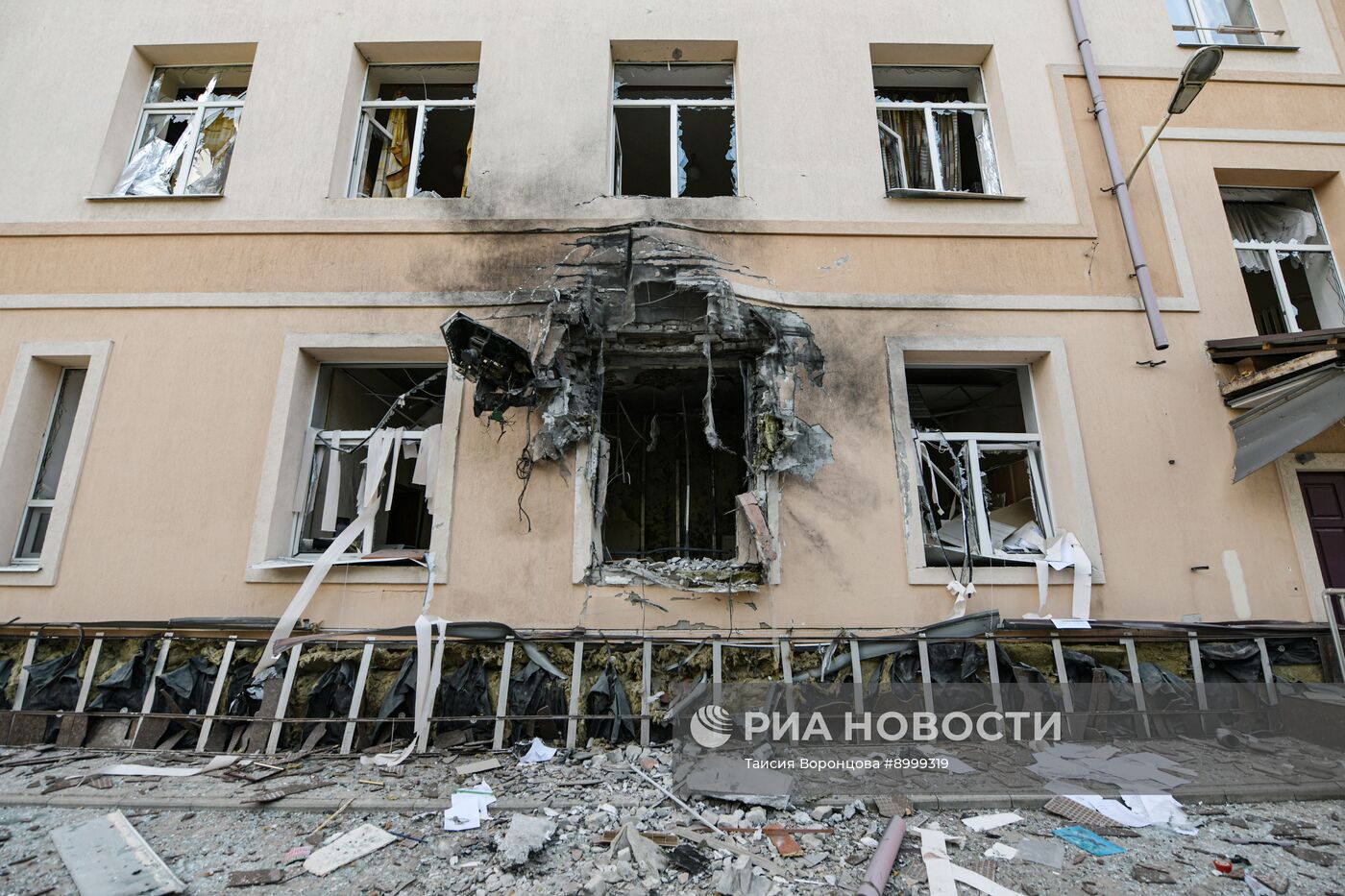 Последствия ударов ВСУ по Калининскому району Донецка