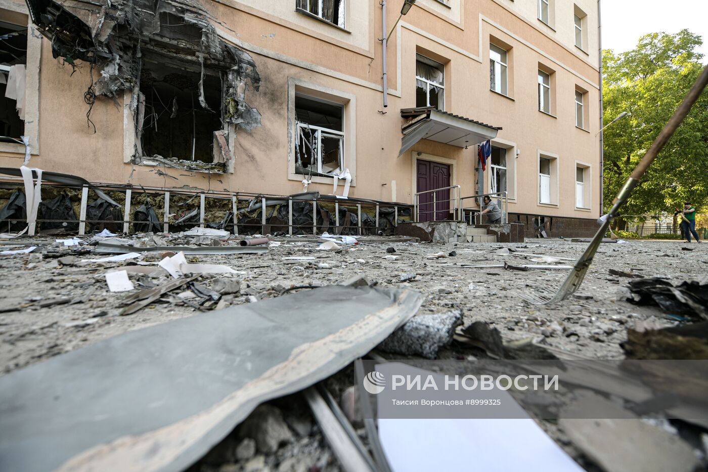 Последствия ударов ВСУ по Калининскому району Донецка