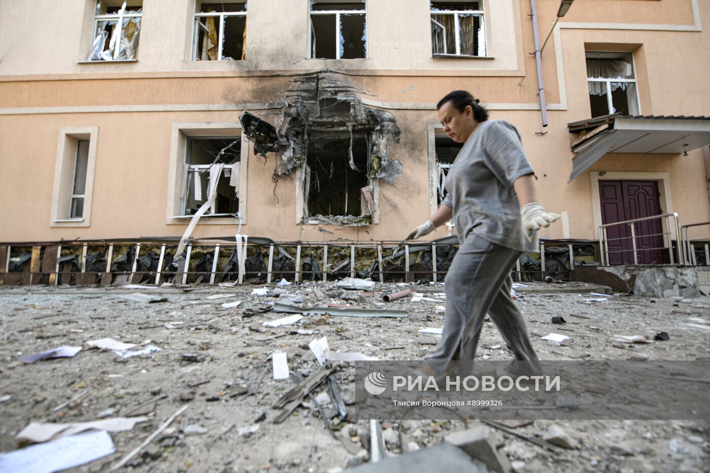 Последствия ударов ВСУ по Калининскому району Донецка