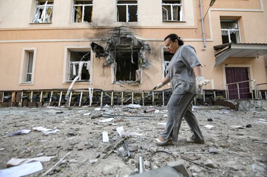 Последствия ударов ВСУ по Калининскому району Донецка