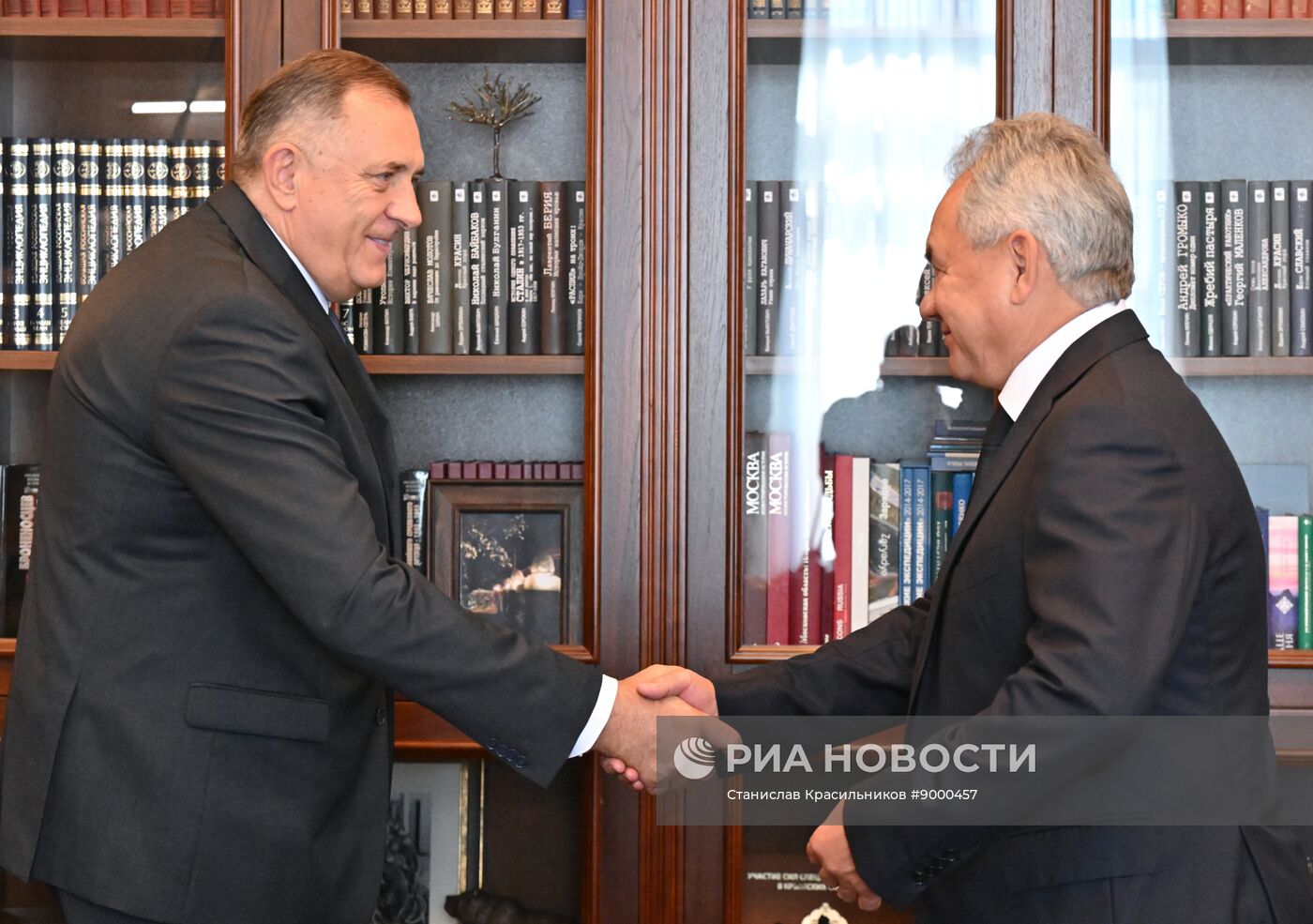 Встреча секретаря Совета Безопасности РФ С. Шойгу с президентом Республики Сербской М. Додиком