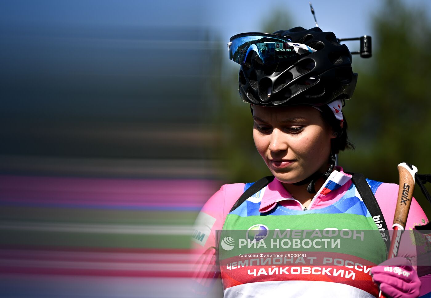 Тренировки перед началом чемпионата России по биатлону на лыжероллерах