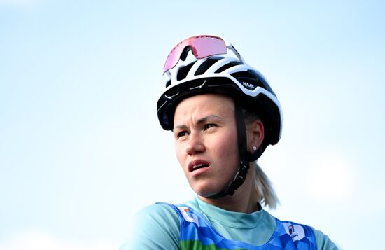 Тренировки перед началом чемпионата России по биатлону на лыжероллерах