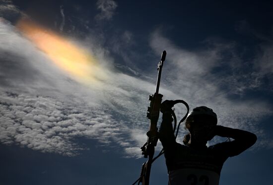 Тренировки перед началом чемпионата России по биатлону на лыжероллерах