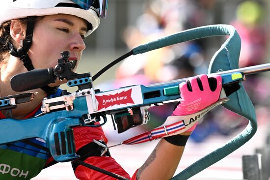 Тренировки перед началом чемпионата России по биатлону на лыжероллерах