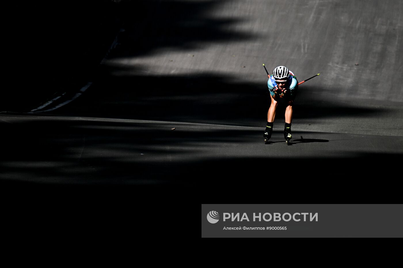 Тренировки перед началом чемпионата России по биатлону на лыжероллерах