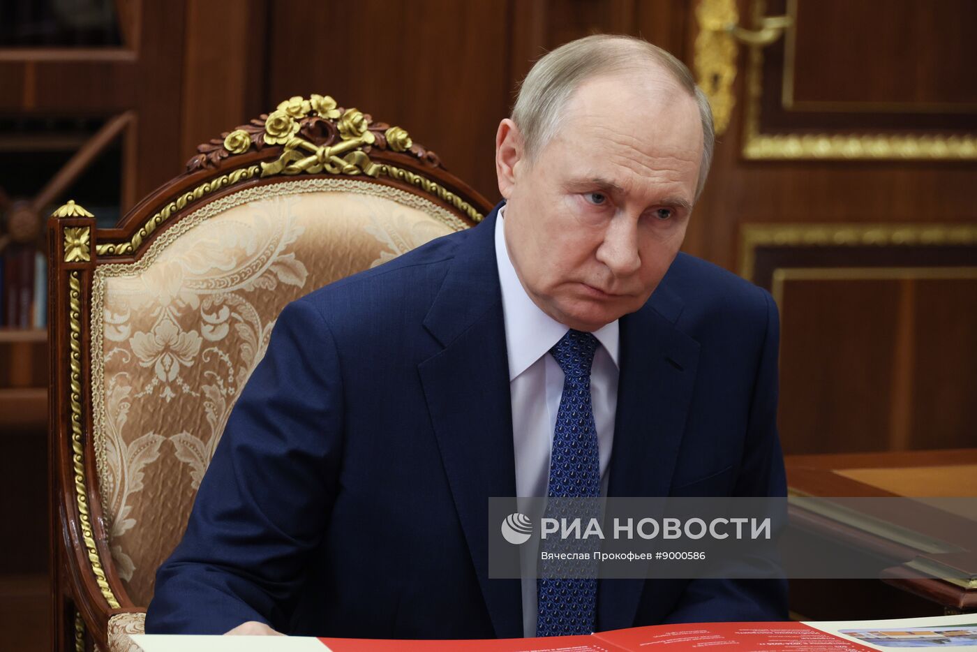 Президент Владимир Путин встретился с губернатором Смоленской области Василием Анохиным