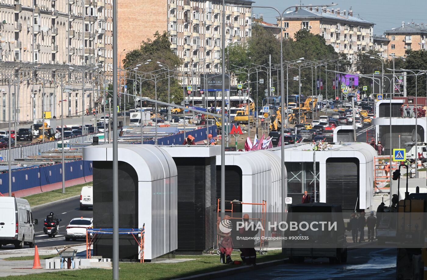 Подготовка к открытию станции метро "Вавиловская" в Москве