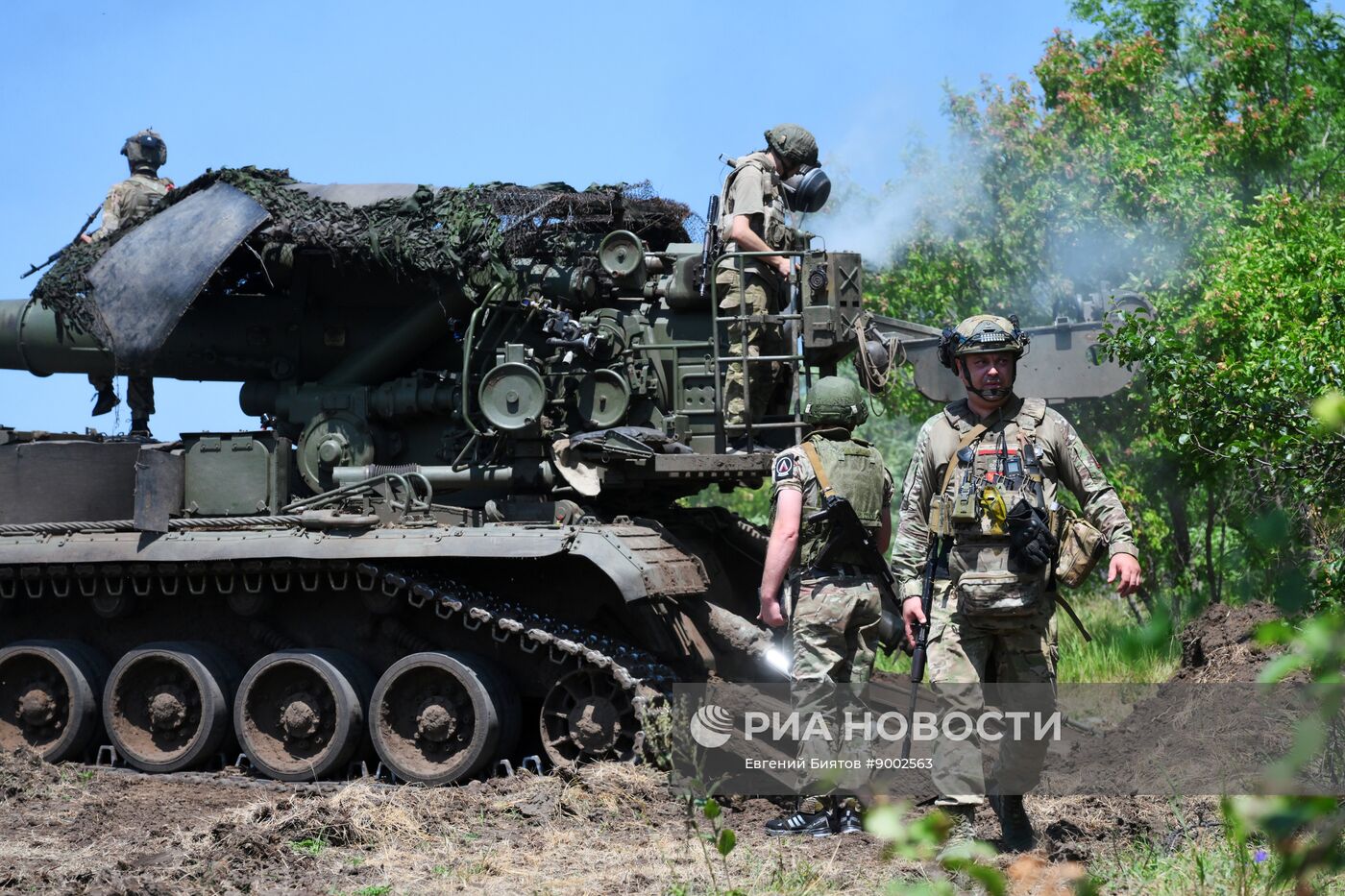Боевая работа артиллеристов группировки войск "Центр" на Красноармейском направлении в ДНР