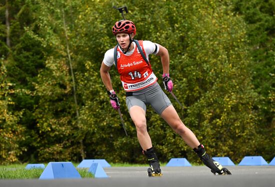 Чемпионат России по биатлону на роллерах. Эстафета