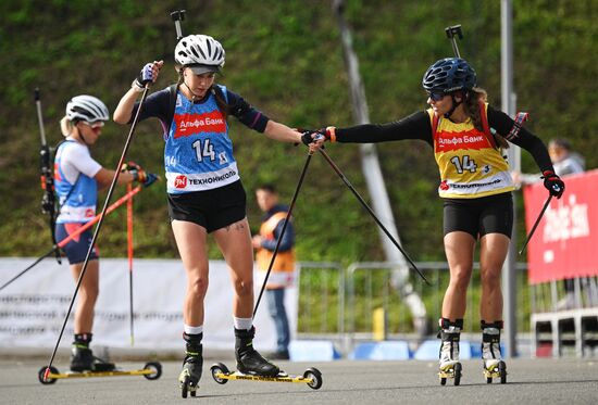 Чемпионат России по биатлону на роллерах. Эстафета