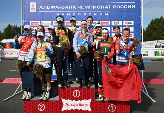 Чемпионат России по биатлону на роллерах. Эстафета