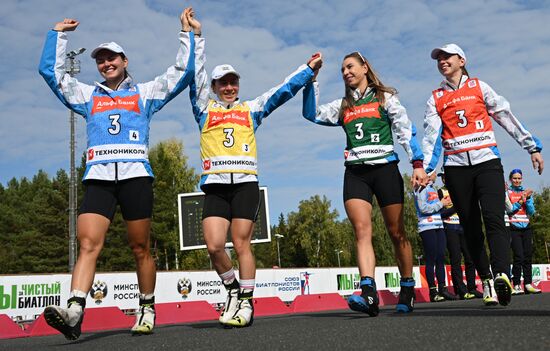 Чемпионат России по биатлону на роллерах. Эстафета