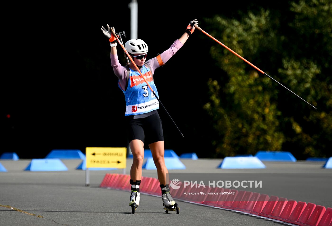 Чемпионат России по биатлону на роллерах. Эстафета