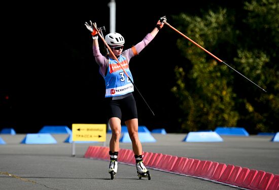 Чемпионат России по биатлону на роллерах. Эстафета