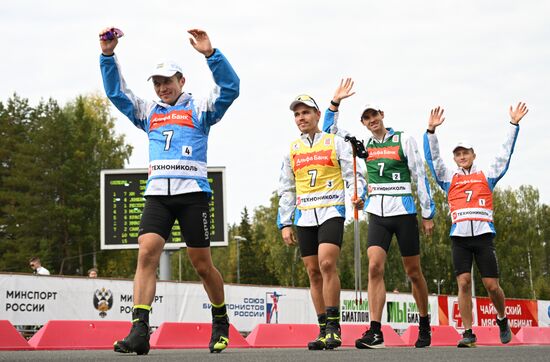 Чемпионат России по биатлону на роллерах. Эстафета