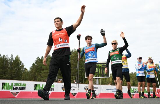 Чемпионат России по биатлону на роллерах. Эстафета Чемпионат России по биатлону на роллерах. Эстафета