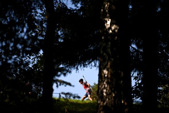 Чемпионат России по биатлону на роллерах. Эстафета