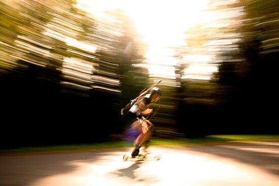 Чемпионат России по биатлону на роллерах. Эстафета