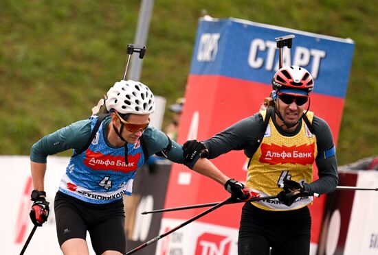 Чемпионат России по биатлону на роллерах. Эстафета