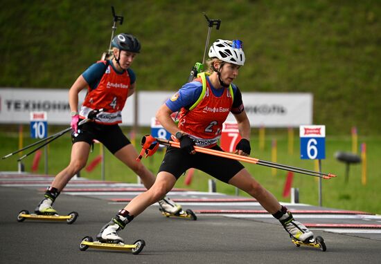 Чемпионат России по биатлону на роллерах. Эстафета