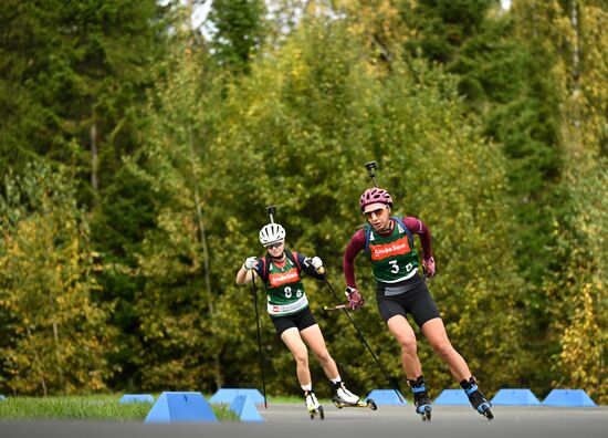 Чемпионат России по биатлону на роллерах. Эстафета