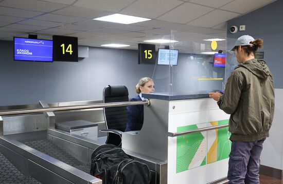 Первый рейс после возобновления работы аэропорта Краснодара