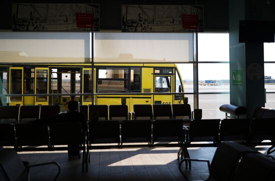 Первый рейс после возобновления работы аэропорта Краснодара