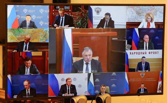 Президент Владимир Путин провел по видеосвязи совещание с правительством