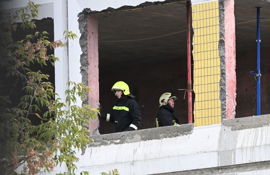 Обрушение произошло во время ремонта в школе на востоке Москвы
