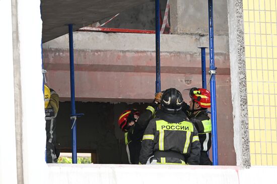 Обрушение произошло во время ремонта в школе на востоке Москвы