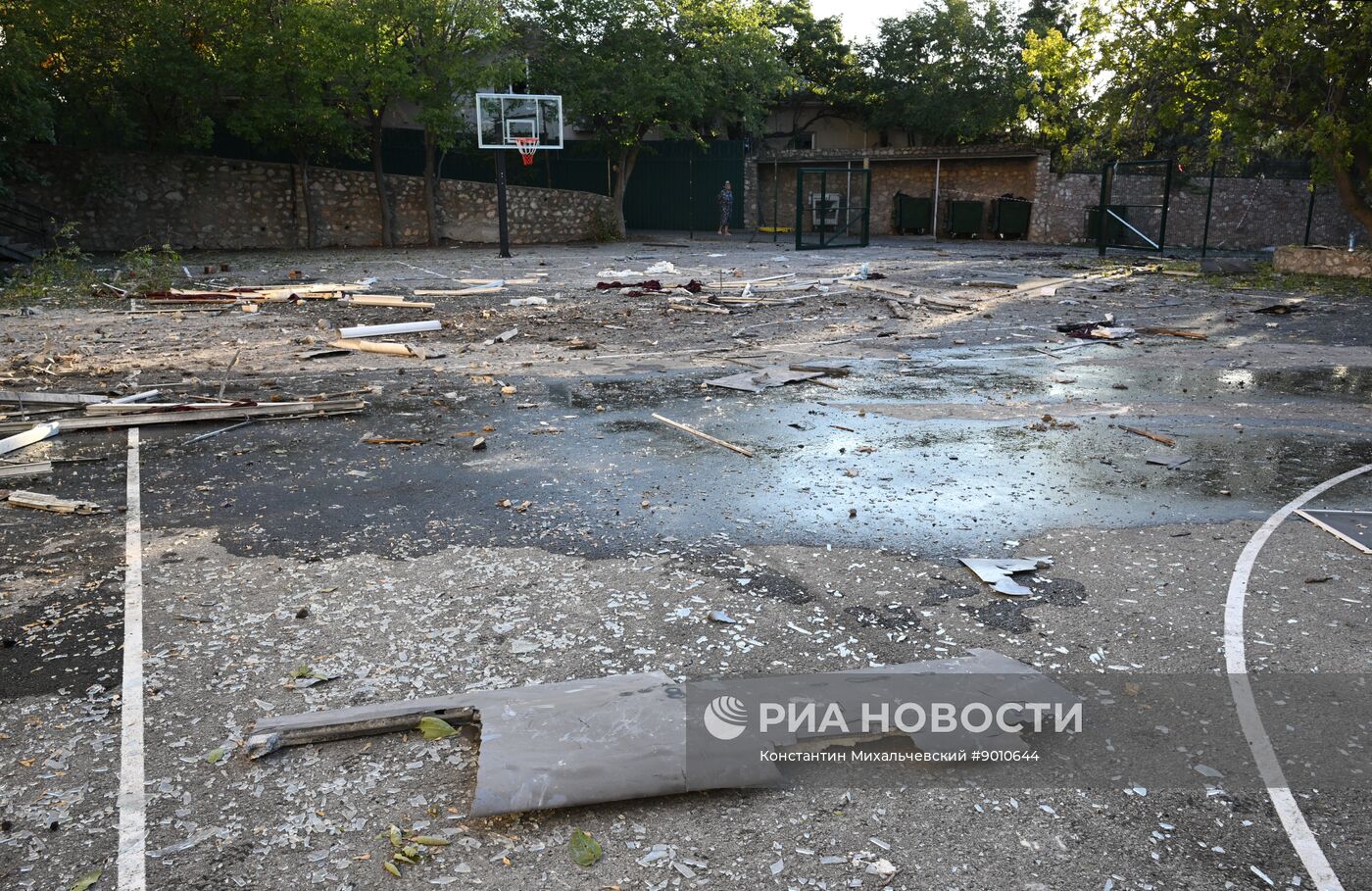 Последствия атаки дронов ВСУ по Крыму