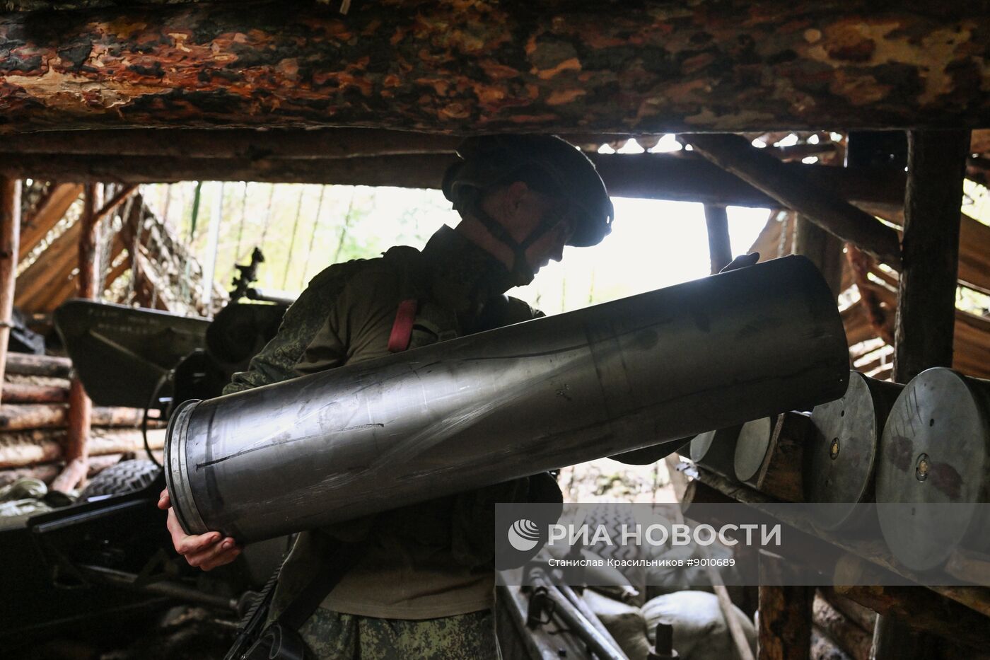 Боевая работа пушки "Гиацинт-Б" 25-й армии группировки войск "Запад" на Краснолиманском направлении СВО 