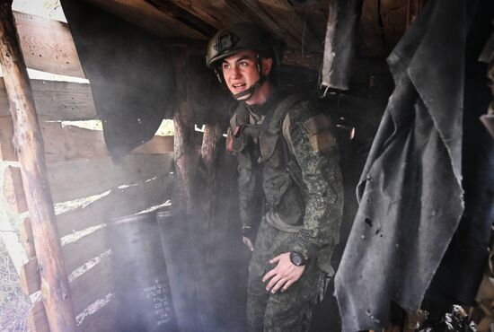 Боевая работа пушки "Гиацинт-Б" 25-й армии группировки войск "Запад" на Краснолиманском направлении СВО 