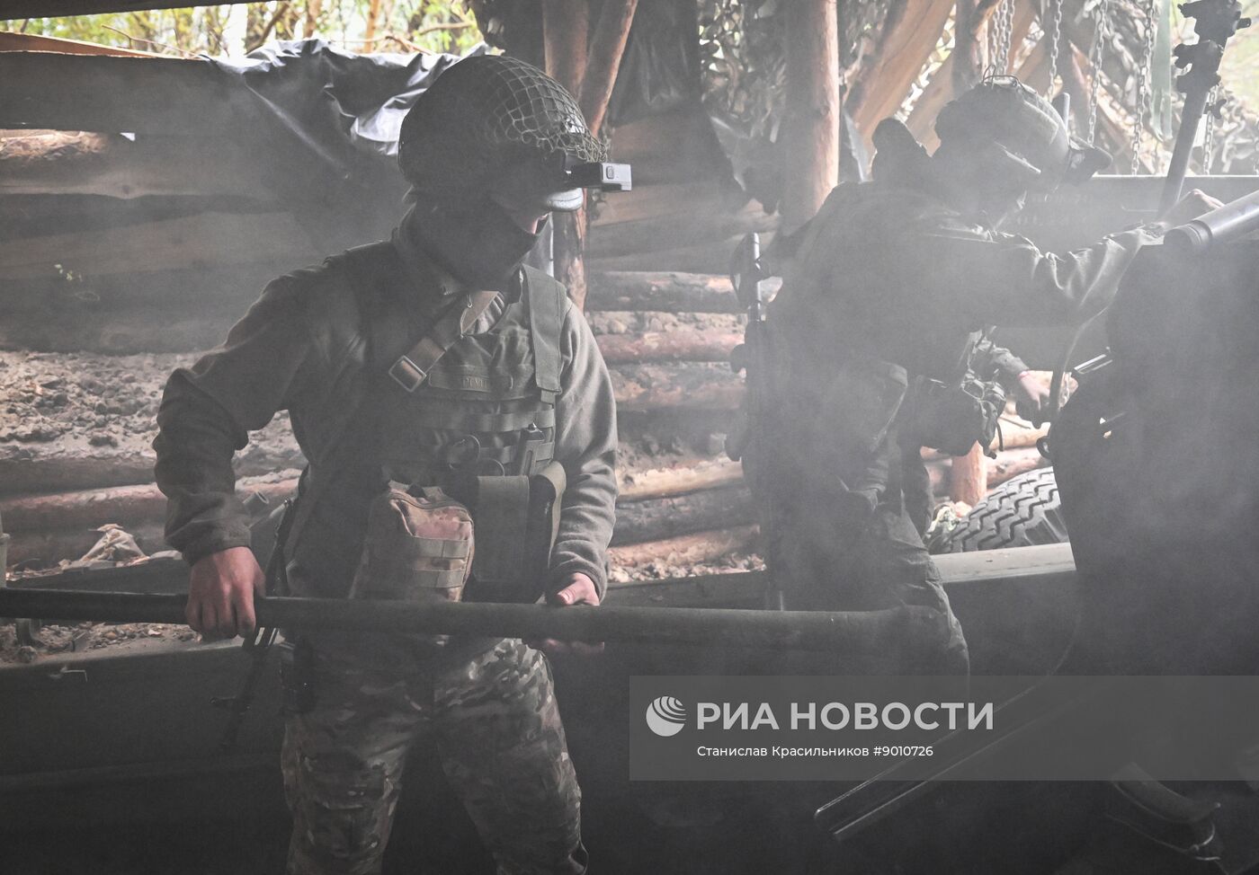 Боевая работа пушки "Гиацинт-Б" 25-й армии группировки войск "Запад" на Краснолиманском направлении СВО