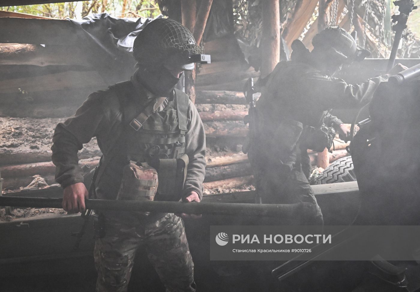 Боевая работа пушки "Гиацинт-Б" 25-й армии группировки войск "Запад" на Краснолиманском направлении СВО 