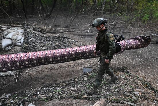 Боевая работа пушки "Гиацинт-Б" 25-й армии группировки войск "Запад" на Краснолиманском направлении СВО 