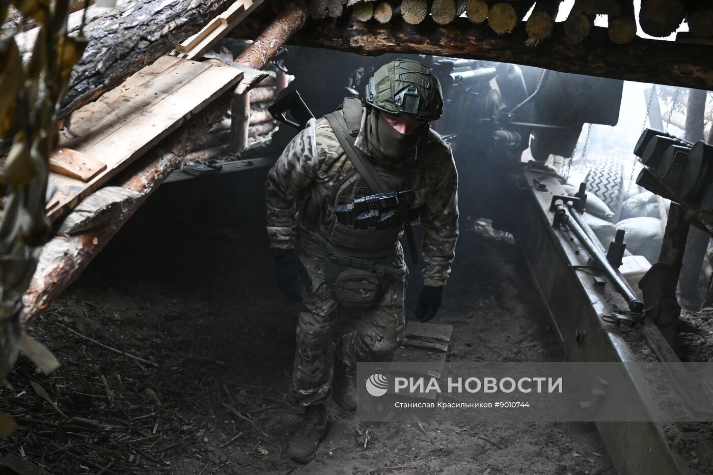 Боевая работа пушки "Гиацинт-Б" 25-й армии группировки войск "Запад" на Краснолиманском направлении СВО