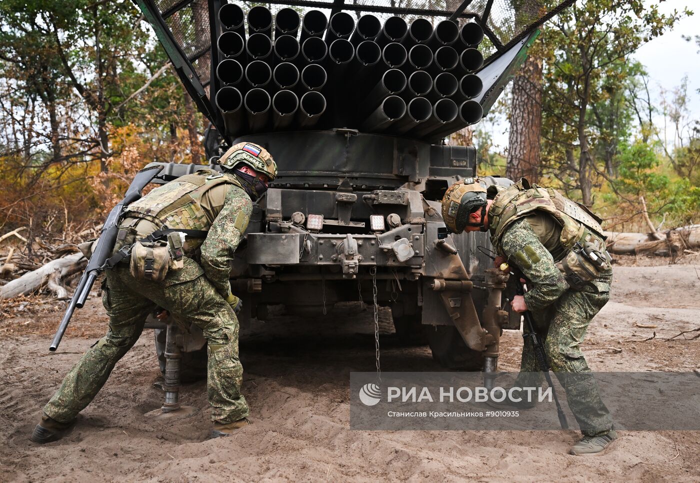 Боевая работа РСЗО "Град" 25-й армии группировки войск "Запад" на Краснолиманском направлении СВО