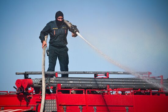 Ландшафтный пожар в Симферопольском районе Крыма