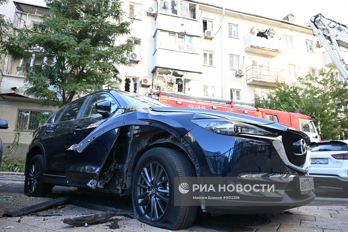 Последствия ударов дронов ВСУ по Новороссийску