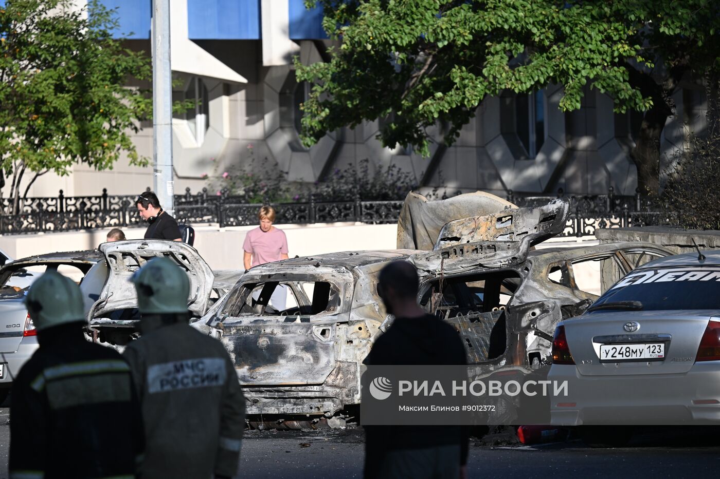 Последствия ударов дронов ВСУ по Новороссийску