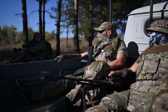 Боевое слаживание бойцов батальона "Каштана" спецназа "Ахмат" в зоне СВО