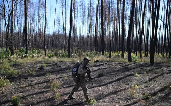 Боевое слаживание бойцов батальона "Каштана" спецназа "Ахмат" в зоне СВО