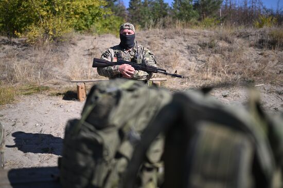 Боевое слаживание бойцов батальона "Каштана" спецназа "Ахмат" в зоне СВО