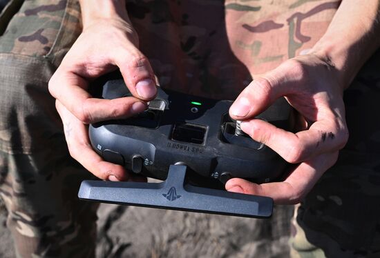 Боевая работа расчета FPV-дронов группировки "Запад" на Краснолиманском направлении СВО