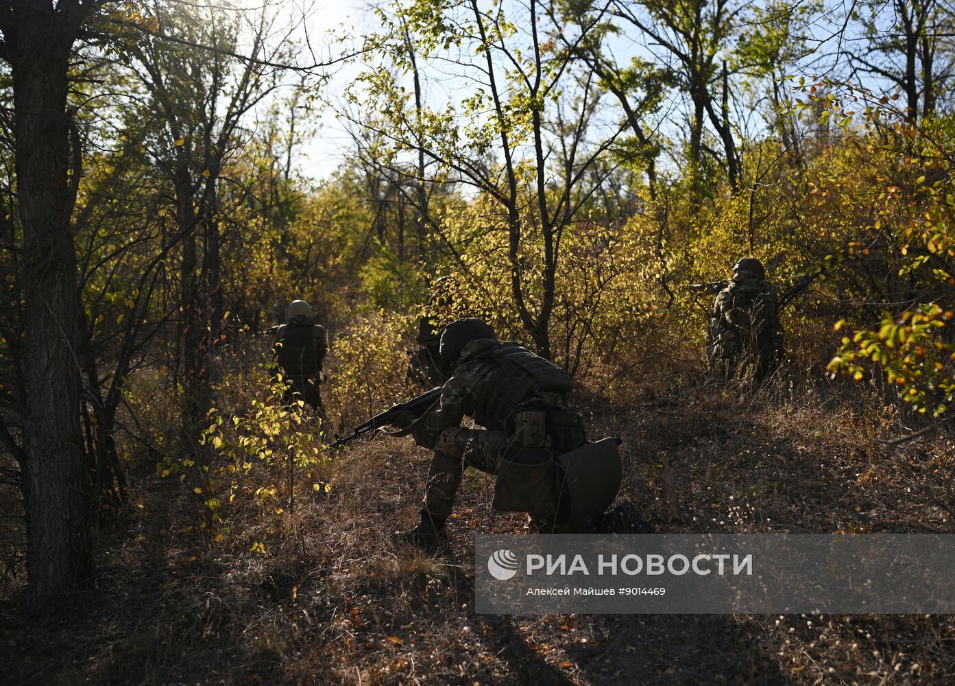 Тренировка штурмовиков группировки войск "Южная" в зоне СВО