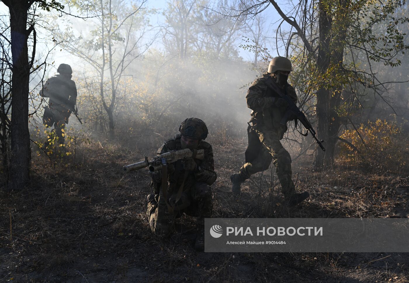 Тренировка штурмовиков группировки войск "Южная" в зоне СВО
