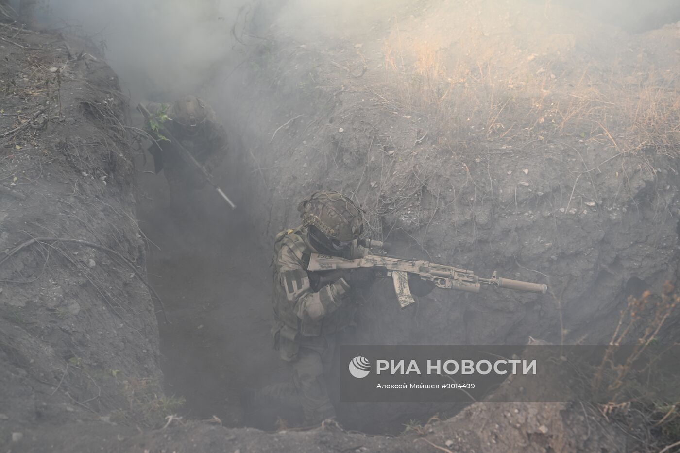 Тренировка штурмовиков группировки войск "Южная" в зоне СВО